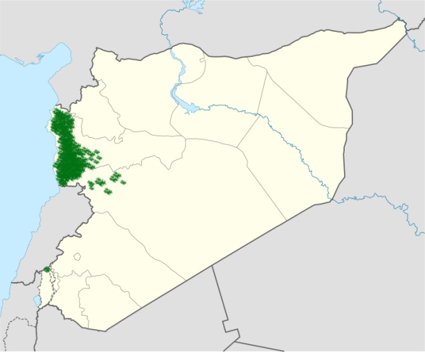توزّع العلويّين في سورية