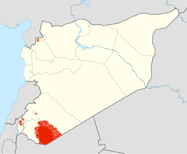 توزّع الدروز في سورية