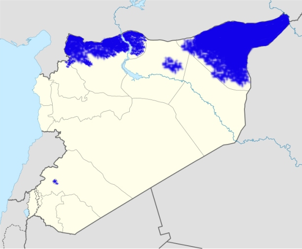 توزّع الأكراد في سورية